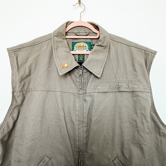 Vintage Cabela's Outdoor Gear Canvas Utility Vest Mens 2XL Gorpcore Outdoor - Picture 2 of 7
